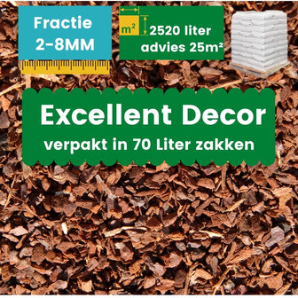 Franse Boomschors Decor 2-8mm Excellent 2340 liter 