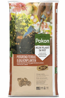 Pokon Bio Terras & Balkon Planten Potgrond  - 1.480 liter (37 zakken x 40 liter)