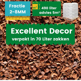 AFHAALPRODUCT - Franse Boomschors Decor 2-8mm Excellent 480 liter 