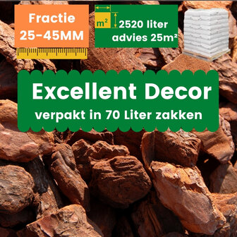 AFHAALPRODUCT- Franse Boomschors Decor 25-45mm Excellent 2340 liter 