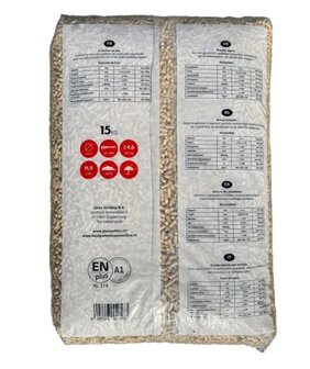 HOUTPELLETS - ENPlus A1 kwaliteit Pellets 260 x 15 kg 