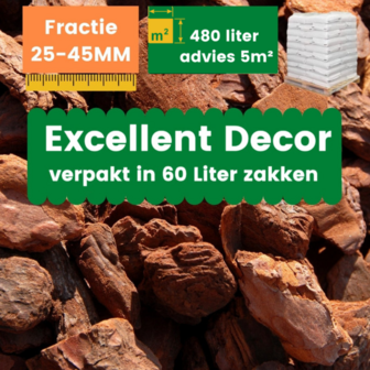 AFHAALPRODUCT -Franse Boomschors Decor 25-45mm Excellent 480 liter (0,5m3)