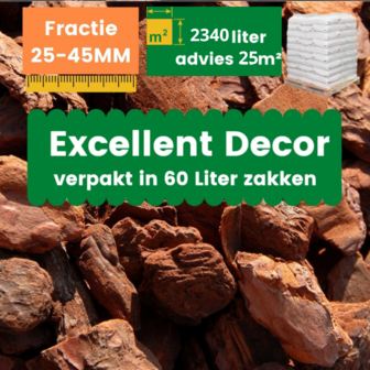 AFHAALPRODUCT- Franse Boomschors Decor 25-45mm Excellent 2340 liter 