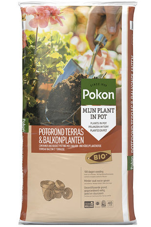 Pokon Bio Terras & Balkon Planten Potgrond  - 960 liter (24 zakken x 40 liter)