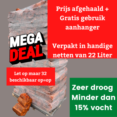 Haardhout Zwarte Elzen + gratis gebruik aanhanger Op=Op