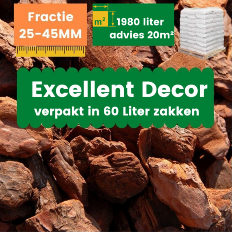 AFHAALPRODUCT - Franse Boomschors Decor 25-45mm Excellent 1980 liter 