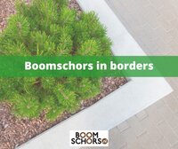 Afscheiding of border maken met boomschors