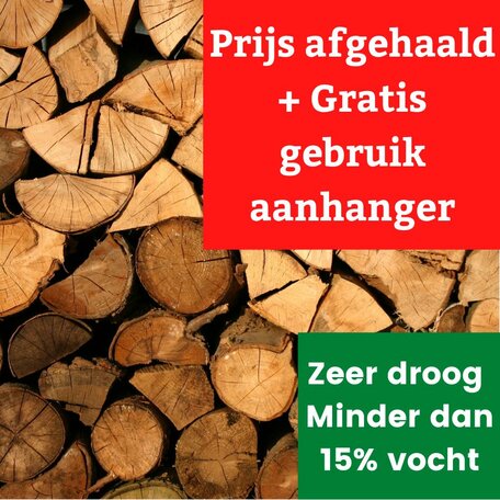 Haardhout essen+ gratis gebruik aanhanger 