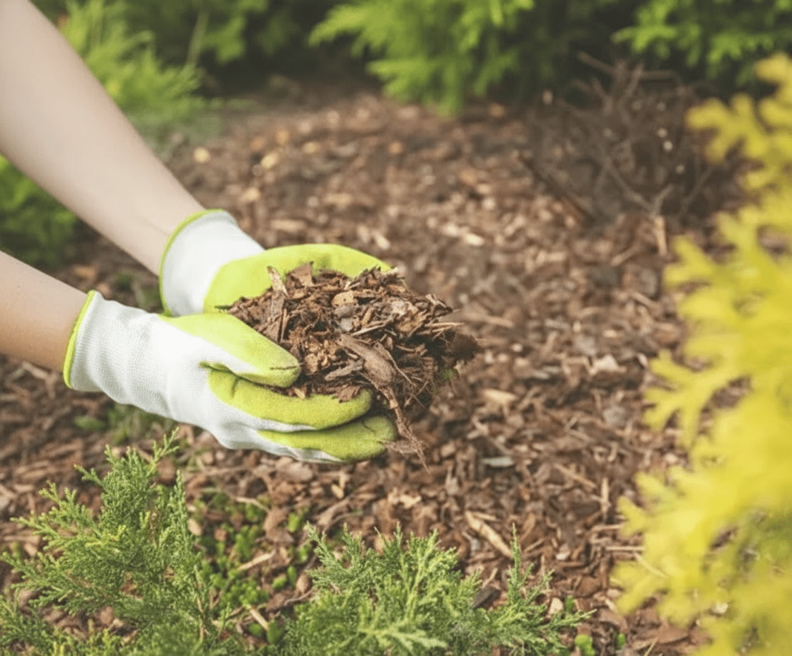 Boomschors bij graven - een natuurlijke grafbedekking - Boomschors.nl