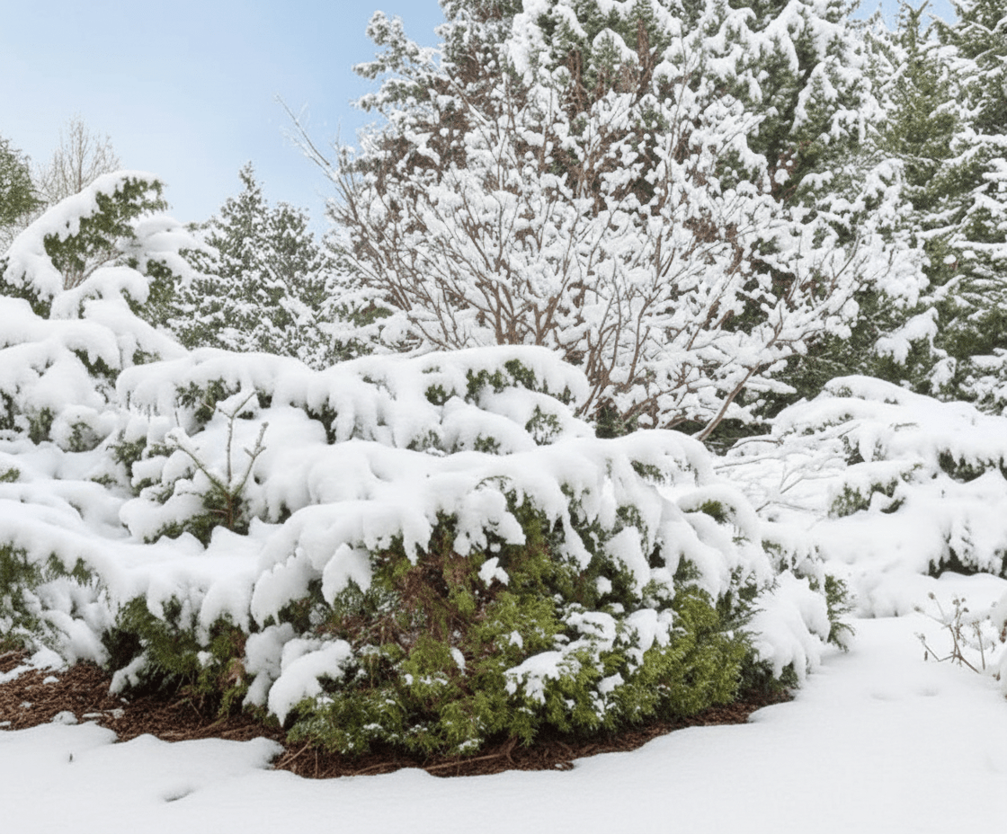 Boomschors in de winter - bescherming voor uw tuin - Boomschors.nl