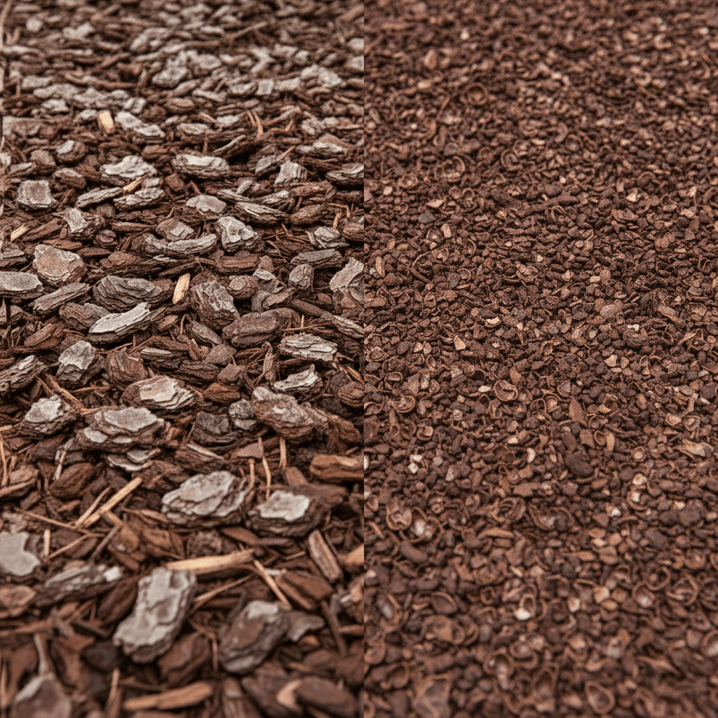 Boomschors of cacaodoppen tegen onkruid? - Boomschors.nl