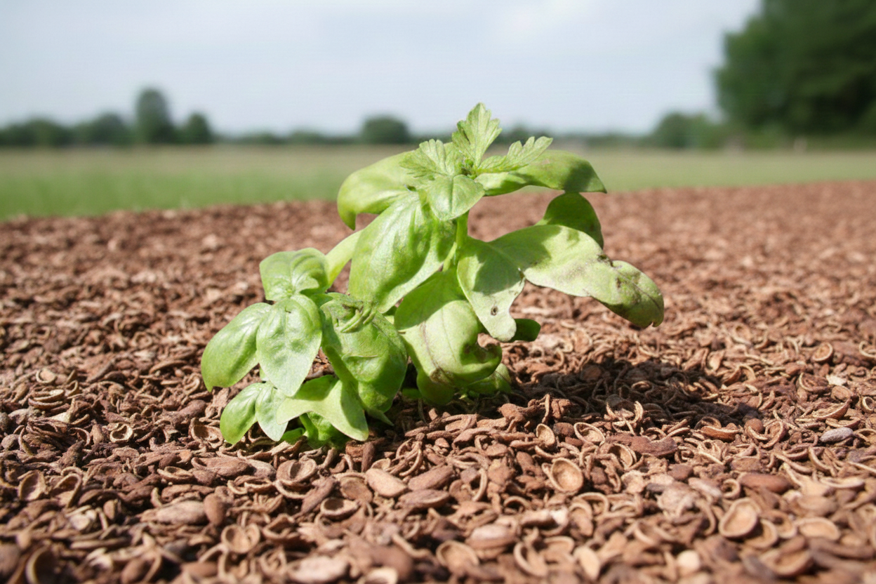 Cacaodoppen als mulch - Tuinieren met cacaodoppen