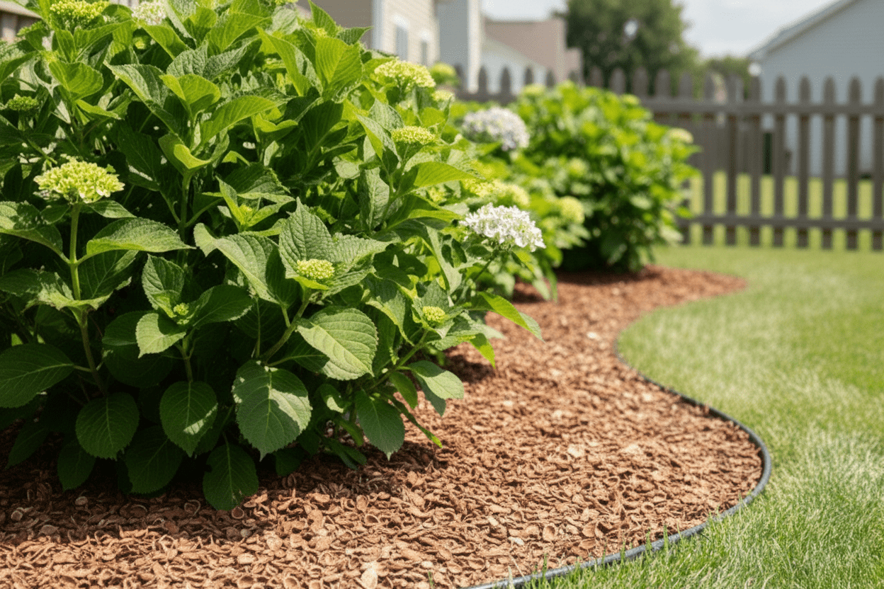 Cacaodoppen in de tuin - Boomschors.nl