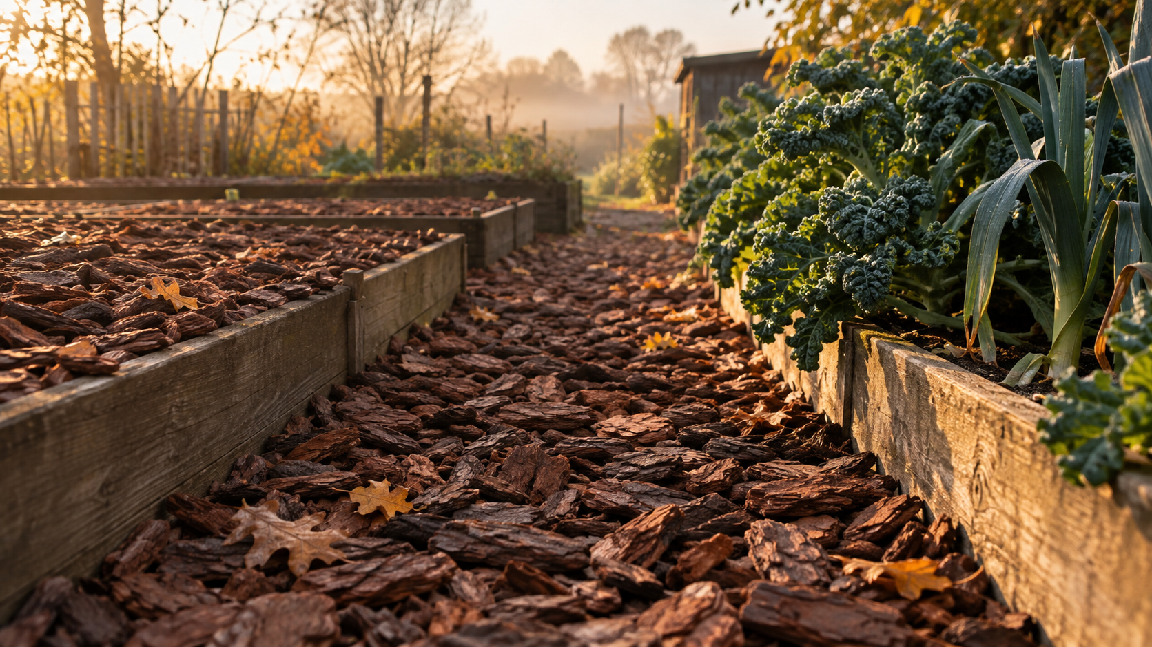 Gouden Herfstpad langs de moestuin