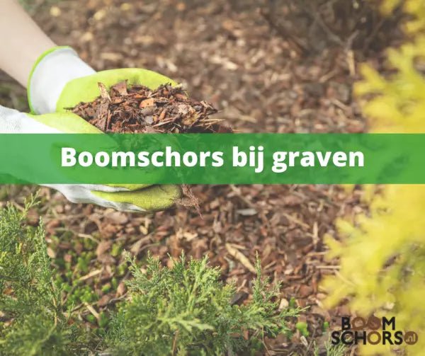 Boomschors bij graven - een natuurlijke grafbedekking - Boomschors.nl