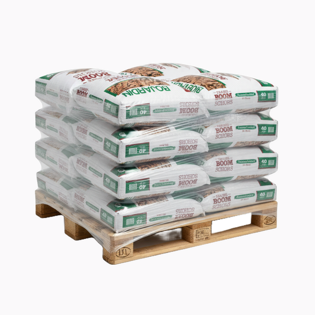 Boomschors op pallet