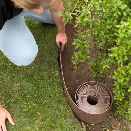 Recy-Edge Borderrand Cortenstaal Bruin 10m x 14cm