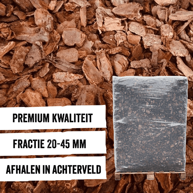 Afhaalproduct - Franse Boomschors Premium 20 - 45mm in Big Bale - Boomschors.nl