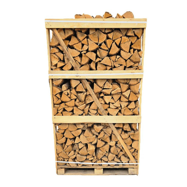 Haardhout Essen Jumbokrat Gestapeld Droog - Boomschors.nl
